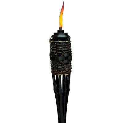 TIKI 60.75&#34; Batiki Bamboo Outdoor Torch Brown