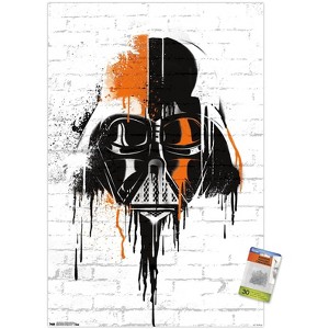 Trends International Star Wars: Saga - Vader Black And Orange Unframed Wall Poster Prints - 1 of 4