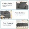104" Curved Modular Sectional Sofa in Chenille Fabric Modern Minimalist Design Compressed No Assembly Required - 3 of 4