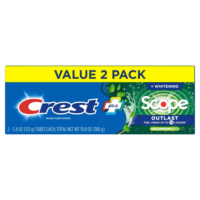 Crest + Scope Outlast Complete Whitening Toothpaste - 5.4oz, 3 of 11