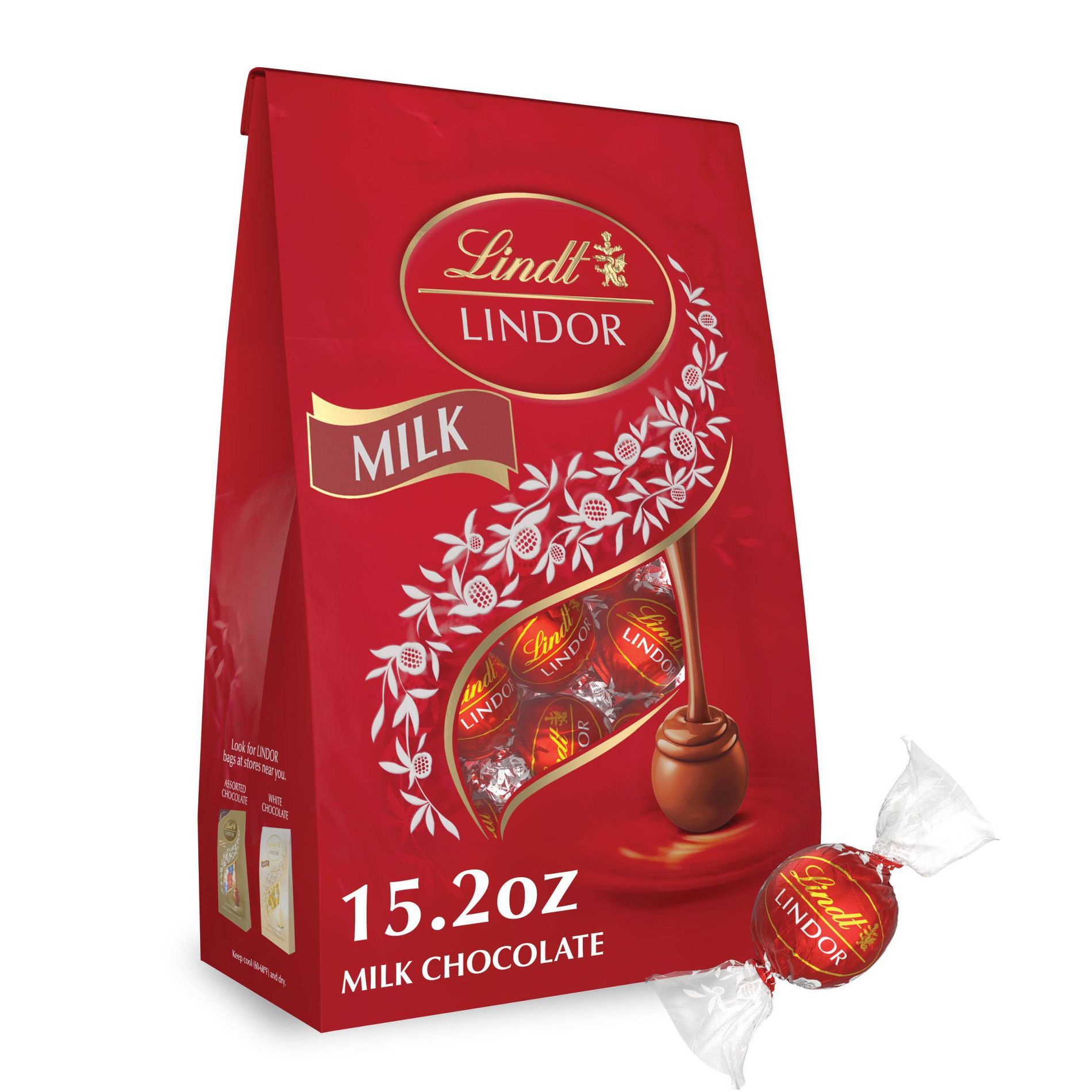 Lindt Lindor Milk Chocolate Candy Truffles - 15.2 oz.