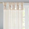 TopComfy Curtain Panels Twisted Tab Voile Sheer Curtain Pair Filtering Semi Transparent Drapes Anti Glare Breathable for Home, Beige, - 3 of 4