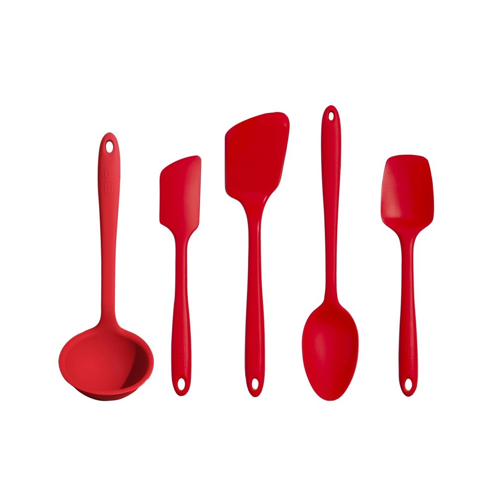 GIR: Get It Right 5pc Silicone Ultimate Kitchen Tool Set Red