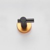 HANPURE Round Base Wall Hanging Hook with Screws- Black Gold Hook, 4 Pack, for Entry Shoe Cabinet, Wardrobe Bathroom - 4 of 4