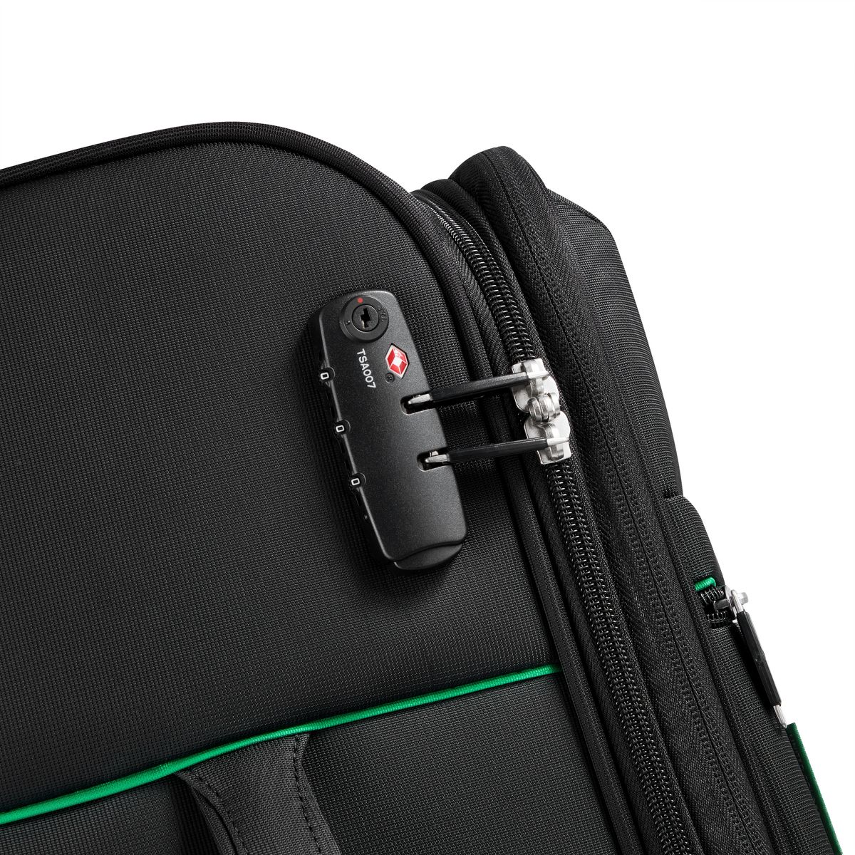 United Colors of Benetton x DELSEY PARIS Medium Checked Color Block 23" Softside Spinner Suitcase - thumbnail 7