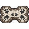 Earth Rugs Paw Prints Dog Bone Braided Jute Stair Tread – 18"x28" - 2 of 3