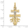 Black Bow Jewelry 14k Two Tone Gold Caravaca Crucifix Cross Pendant - 4 of 4