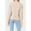 Women's CROPPED CABLE-KNIT STRIPED SWEATER - Fore - 2 of 2
