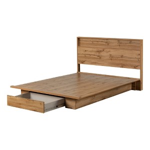 South Shore Full/Queen Musano Bed and Headboard Set Nordik Oak: Laminated Particle Board, 500lb Capacity - 1 of 4
