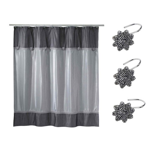 Avanti Linens Braided Medallion Shower Curtain & Hook Set - image 1 of 3