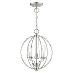 Livex Lighting Arabella 3 - Light Chandelier in  Brushed Nickel - 1 of 3