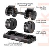 Flybird 1 Pair 55LBS-Adjustable Dumbbell, Multiweight Options for Full Body Workout（110LB in Total） - 4 of 4