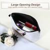 Unique Bargains Large Capacity Zipper Personalized Small Makeup Bag White - 2 of 4