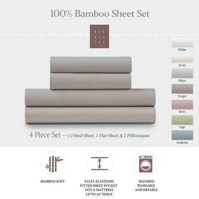 Cariloha Classic 4-piece Twill Sheet Set | Ivory | Full | Viscose ...