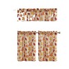 Kate Aurora Autumn Fall Harvest Scattered Leaves 3 Piece Rod Pocket Cafe Kitchen Curtain Tier & Valance Set - 2 of 2