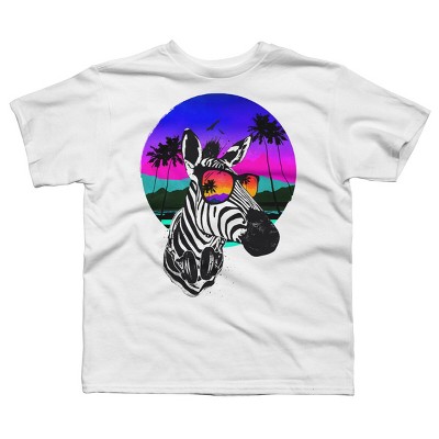Boy's Design By Humans Summer Zebra By clingcling T-Shirt
