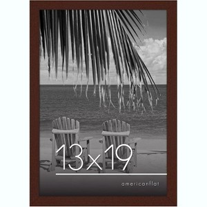 Americanflat 13x19 Poster Frame in Mahogany - Composite Wood with Shatter Resistant Glass - Wall Mounted Horizontal and Vertical Formats - 1 of 4