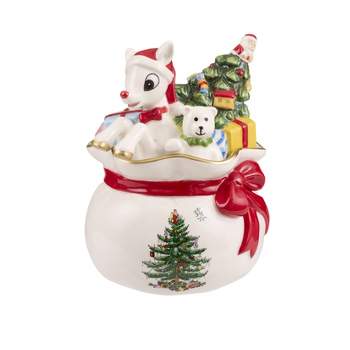 Spode Christmas Tree Rudolph the Red-Nosed Reindeer® Candy Bowl - 6.5 Inch