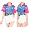 HAPPY BAY Hawaiian Shirts Womens Summer Beach Party Blouses Shirt Floral Blouse Short Sleeve Flamingo Shirts Dresses for Women - 2 of 4