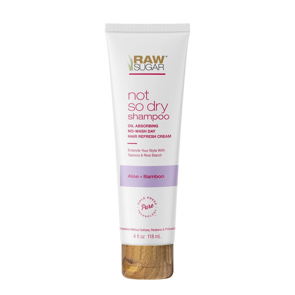 Photos - Hair Product Raw Sugar Not So Dry Shampoo - Aloe + Bamboo - 4 fl oz