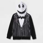 Boys' Disney The Nightmare Before Christmas Jack Skellington Cosplay Hooded Sweatshirt - Black/White