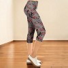 Slickblue Women's Print Capri Leggings One Size Fits Most, Stretchy Polyester-Spandex, Elastic Waistband, Multicolor - 3 of 4