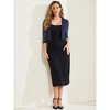 INSPIRE CHIC Women's Wedding Open Front Panel Lace Bolero Shrug - 4 of 4