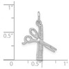 Black Bow Jewelry 14k White Gold Comb and Scissors Charm or Pendant, 16mm (5/8 inch) - 3 of 4