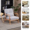 RISOKEYS Accent Chair with Pillow Upholstery - Mid-Century Stylish Solid Wood Frame Armchair for Living Room, Bedroom,Balcony - 4 of 4