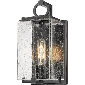 Sana Collection Outdoor Glass Fixture - Matte Black, Dimmable, 1 Bulb, 100W, Wet Rated - 1 of 4