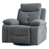 NicBex Recliner Chair Glider Chair 270 Degree Swivel Chair With LED Light Adjustable Backrest Armchair with USB Port With Side Pocket - 3 of 4