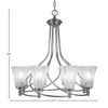 Toltec Lighting Capri 8 - Light Chandelier in  Brushed Nickel with 5.5" Fluted Italian Ice Shade - 2 of 2