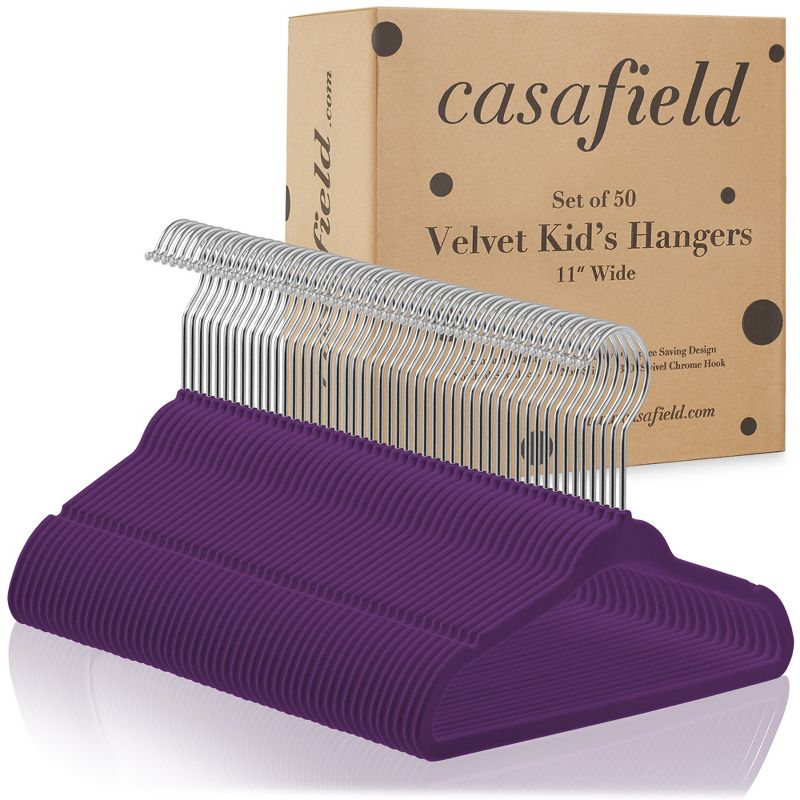 Casafield 11" Velvet Baby Hangers for Infant & Toddler Clothes, Set of 50, 4 of 8