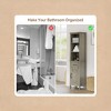 Space-Saving Bathroom Cabinet for Apartments, 63 Inch Tall Wood Storage Cabinet with Drawers & Open Shelves - 4 of 4