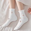 Alilang Women's Adorable Summer Ruffle-Edge Ankle Socks 5pk - 3 of 4