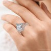 Pompeii3 Certified 3.60Ct  Diamond Engagement Wedding Ring Set 14k Gold or Pt Lab Created - 3 of 4