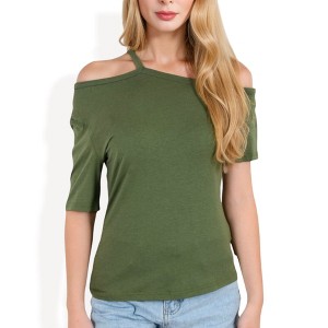 Anna-Kaci Women's Off Shoulder Leopard Print Top with Strappy Detail and Relaxed Fit - 1 of 4
