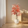 Artificial Maple Tree with Realistic Silk Leaves, Fall Tree In Pot for Home Decoration Party - 2 of 4