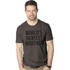 Mens Worlds Okayest Brother Shirt Funny T shirts Big Brother Sister Gift Idea - Crazy Dog Men's T Shirt - 2 of 4