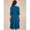 INSPIRE CHIC Women's 3/4 Sleeve Elegant Boat Neck Wear to Work Dress - 3 of 4