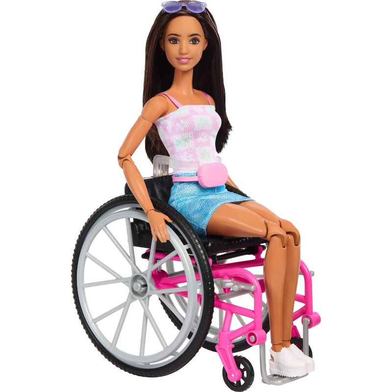 Barbie Brunette Fashion Doll &#38; Service Dog Playset with Wheelchair, Ramp &#38; Accessories (Target Exclusive), 4 of 10