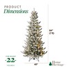 Home Heritage Natural Pine 7 Foot Flocked Pre-Lit Artificial Christmas Tree Holiday Decor with 400 Warm White LED Lights and Stand, Green - 3 of 4