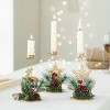 Christmas Golden Wrought Iron Candlestick Window Table Decoration Christmas Decorations Arrangement - 2 of 2