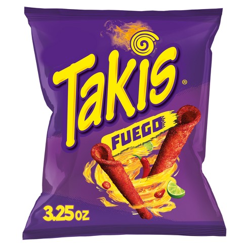 Takis Fuego Spicy Rolled Tortilla Chips Fiesta Size Bag 17 oz : Snacks fast  delivery by App or Online