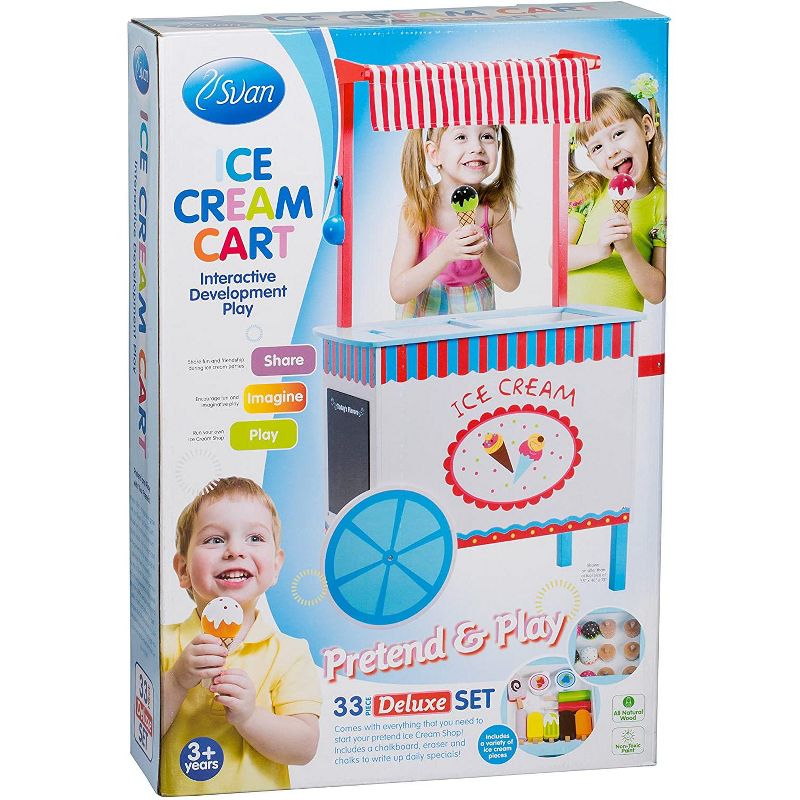 Svan Ice Cream Cart for Kids, Wood Playstand, 3 of 7