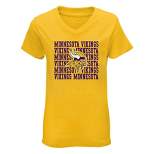 NFL Minnesota Vikings Girls' Short Sleeve V-Neck Core T-Shirt