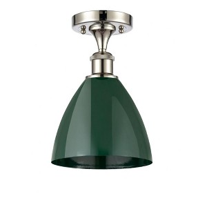 Plymouth Dome - 1 Light Semi-Flush Mount In Industrial Style-11.25 Inches Tall and 7.5 Inches Wide - 1 of 1