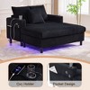 Kumasinova Corduroy Recliner Sofa,Couch with 3 Pillows,LED Light Strip,USB & Type-C Charging,Cup Holders,Modern Sofa Bed for Living Room,Bedroom - 4 of 4