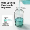 LunaLulinlk 25oz Mouthwash Dispenser with Cup Holder,Refillable Plastic Mouth Wash Pump Soap for Bathroom - 2 of 4