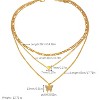 Gold-Tone Layered Necklace Set with Butterfly & Heart Charms, Boho-Chic Jewelry for Women, Daily & Party Occasions - 2 of 4